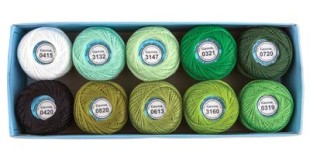 Пряжа Ирис ассорти 100% хлопок 10x10г 82м №14