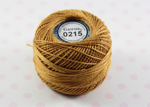 Пряжа Ирис 100% хлопок 10г 82м №0215 золотисто-коричневый
