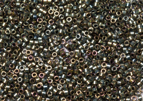 Бисер Япония MIYUKI Delica цилиндрический 11/0 5 г DB0024 зеленый радужный металлизированный