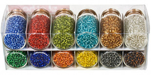 " Zlatka" набор бисера для рукоделия SGB №2 ассорти прозр. с сереб. отверстием