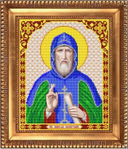 Рисунок на ткани для вышивки бисером И-4173 Святой Павел Обнорский 20х24,5см