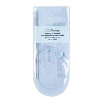 Для вязания " Gamma" SH4 крючок тунисский с леской алюминий d 2. 0 мм 80 см в чехле . 